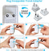 VINTAR European Travel Plug Adapter Kit, UK Power Adapter with 3 USB Ports (2 USB C) & 2 American Outlets, Type C,G,H Swap&Adapt Attachments, Adap...