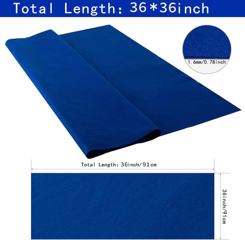 Felt Fabric 36 * 36 Inch Wide 1.6mm,Fabric Sheets Soft Woven Acrylic Craft Fabric for DIY Craftwork Sewing Patchwork,Craft Felt(sapphire blue?...