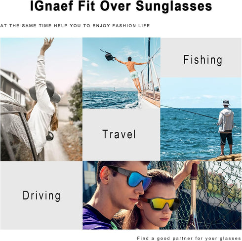 Unisex Fit Over Sunglasses for Men Women Polarized Shades with UV Protection for Fishing IF5804...