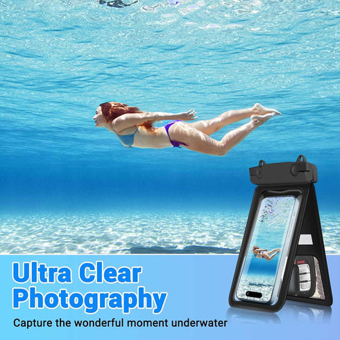 Waterproof Phone Pouch, IPX8 Double Space Cell Phone Case for iPhone 15 14 13 Pro Max Plus Samsung Galaxy S23 S22 Ultra, Detachable Lanyard, Cruis...
