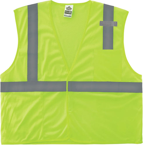 Reflective Safety Vest, High Visibility Mesh, Interior and Exterior Pocket, Class 2, Type R, Single Sizing...