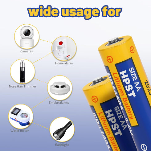 ER14505 Battery 3.6 Volt Lithium Battery AA 2400mAh Batteries 8 Pack Non-Rechargeable Battery SB-AA11 LS14500 TL-5903 SL-360 SAFT LS14500...