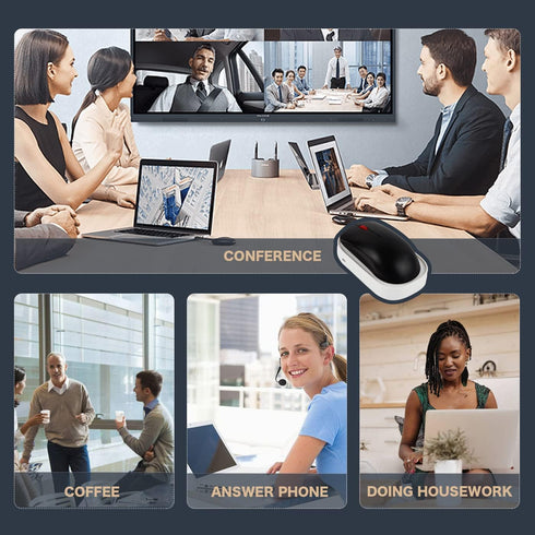 Mouse Jiggler, Undetectable Mouse Mover Shaker Simulator for Computer Laptop Awakening, Keeps PC Active, No Software, Driver-Free with USB C to US...