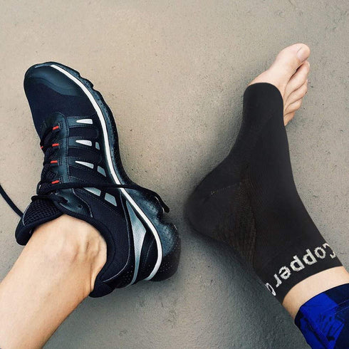 Copper Compression Foot Sleeves - Plantar Fasciitis, Achilles, Ankle Support Brace Socks - Day / Night Relief from Heel Spurs, Arch Pain, Swelling...
