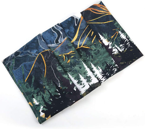 SENYYI Mountain Wall Hanging Tapestry - Forest Trees Art, Sunset, Road in Nature Landscape Home Decor for Room (51.2 x 59.1 inches)...