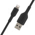 Belkin BoostCharge Braided Lightning Cable - 6.6ft/2M - MFi Certified Apple iPhone Charger USB to Lightning Cable 6ft - iPhone Cable - iPhone Char...