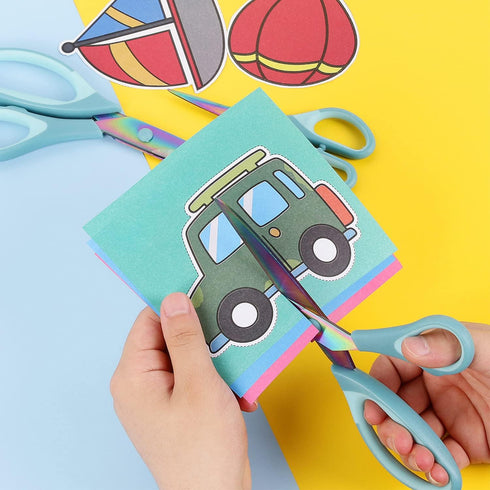 Craft Scissors, All Purpose Sharp Titanium Blade Shears, Comfortable Grips, School Scissors Set of 3 pack, Ideal for Office, Home, Sewing, Fabric,...