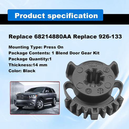 1Pcs HVAC Blend Door Gear Kit Compatible with 2011 2012 2013 2014 2015 2016 JEEP GRAND CHEROKEE HVAC Heater Blend Door Actuator 68214880AA...
