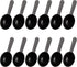 Framendino, 12 Pack Plastic Coffee Measuring Spoons Short Handle Scoops for Tea Sugar Cereal Milk Powder Spices Black 7g...