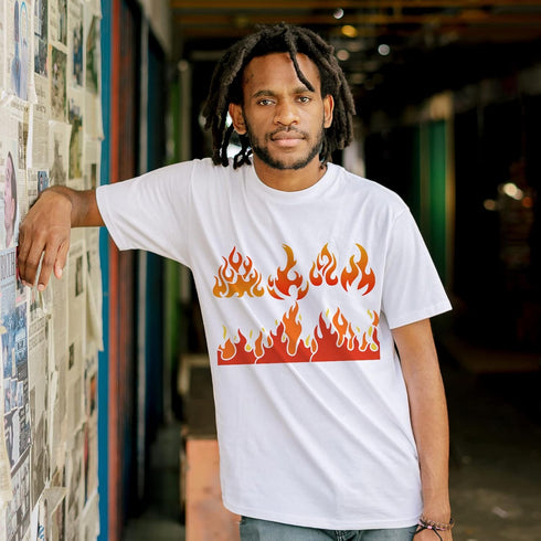 FINGERINSPIRE Flame Stencil 11.8x11.8 inch Reusable Fire Stencil Plastic 9 Styles Fire Pattern Stencil Flame Painting Decor Template for Arts Wind...