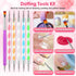 B7000 Glue Clear for Rhinestones, 4 Pcs 25mL B-7000 Jewelry Bead Gem Glue with Flatback Clear Rhinestones, Tweezer Dotting Rhinestone Tool for Clo...