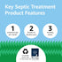Amazon Basics Septic Treatment Pouch, Unscented, 0.63 oz (Pack of 3), 3 Month Supply, 1.9 oz...