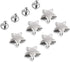 100 Sets 12MM Silver Star Rivets for Leather Star Rivet Studs Garment Rivets Leather Rivets Studs and Spikes for Leather Craft Clothing Bags Belts...