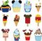 12PCS Summer Mouse Cruise Door Magnets Stickers Fridge Refrigerator,Cute Ice Cream Magnet Car Door Fridge Magnet Sticker Whiteboards for Holiday K...