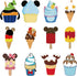 12PCS Summer Mouse Cruise Door Magnets Stickers Fridge Refrigerator,Cute Ice Cream Magnet Car Door Fridge Magnet Sticker Whiteboards for Holiday K...