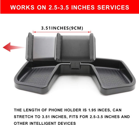Camoo for Jeep Renegade Phone & GPS Car Holder 360 Degree Rotation with Organizer Storage Adjustable Auto Mobile Holder Stand Kit Fits Jeep Renega...
