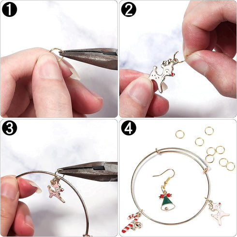 300 Pcs 10mm Open Jump Rings Gold Plated Jump Rings for Jewelry Making Single Ring Bulk for DIY Craft Earring Necklace Bracelet Pendant Choker Jew...