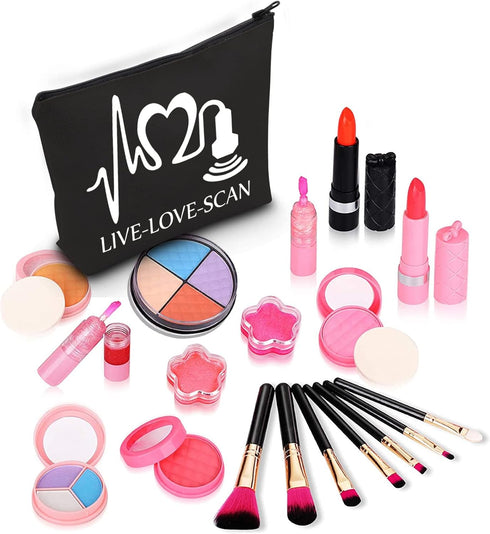 ZJXHPO Sonographer Cosmetic Bag Radiologist Gift Live Love Scan Makeup Bag Ultrasound Tech Gift Radiology Travel Case (BL Scan)...