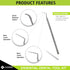 Cynamed Essential Dental Tool Kit Premium Stainless Steel Pick Oral Care Kit Hygiene Tooth Scraper Tartar Dental Scaler Tweezers Mouth Mirror for ...