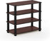 Furinno Turn-S-Tube 4-Tier Shoe Rack, Dark Cherry/Black...