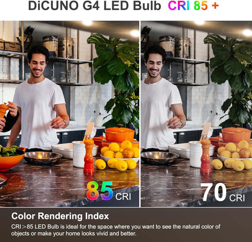 DiCUNO G4 LED Bulbs 12V 1.2W T3 10W Halogen Bulbs Replacement, JC Type G4 Bi-Pin Base Light Bulbs Non-dimmable, Warm White 3000K, 120 Lumens for L...