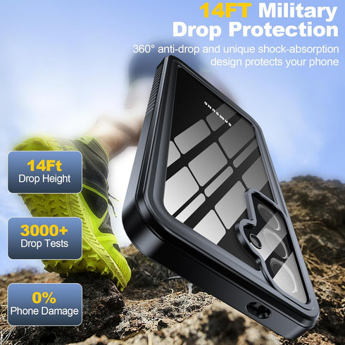 ANTSHARE for Samsung Galaxy S24 Plus Case Waterproof, Built-in Lens & Screen Protector 360° Full Body Heavy Duty Protective Shockproof IP68 Underw...