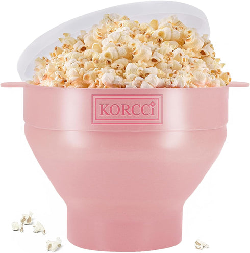 The Original Korcci Microwaveable Silicone Popcorn Popper, BPA Free Microwave Popcorn Popper, Collapsible Microwave Popcorn Maker Bowl, Use In Mic...