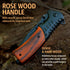 Spring Assisted Knife - 3.66" Sharp Blade - Tactical Pocket Knife for Men with Wood Handle Glass Breaker & Clip - Best Folding Knives for EDC Camp...