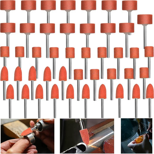 Sanding Bits for Dremel Rotary Tool, Grinding Stones Sanding Drill Bits with 1/8" Shank, Aluminum Oxide Sanding Accessories to Metal Rust Removal/...