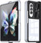 Wousunly Compatible with Samsung Z Fold 4 Case with Camera Lens Protector Slide Black,Phone Samsung Galaxy Z Fold 4 Case Silicone Transparent Shoc...
