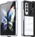 Wousunly Compatible with Samsung Z Fold 4 Case with Camera Lens Protector Slide Black,Phone Samsung Galaxy Z Fold 4 Case Silicone Transparent Shoc...