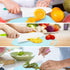 Kids Knife 4-Piece with Cutting Board - Toddler Knife Set Children's Cooking Nylon Knives - Serrated Edges and Firm Grip Suitable for Cutting Sala...