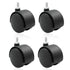 4 Pack 2 Inch Caster Wheel Replacement, M8 Office Chair Caster Wheel, Universal Standard Size Furniture Wheel Without Locking Braking Threaded Scr...