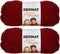 2-Pack - Bernat Softee Chunky Yarn, Wine...