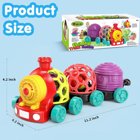 Baby Toys Train Infant Toys 6-12 Months Soft Ball Rattles Musical Push Car Truck Toy Baby Boy Girl Gifts for 7 8 9 10 11 12-18 Month 1 2 Year Old ...