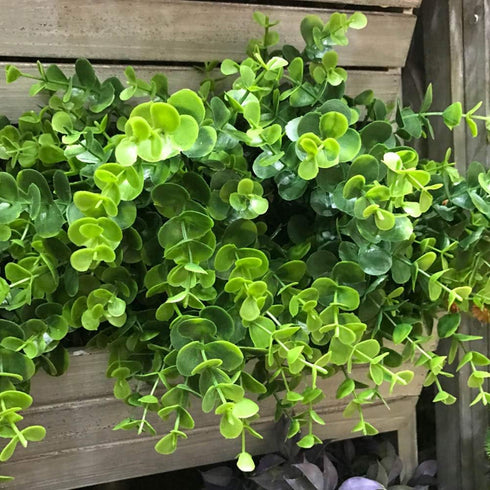Artificial Plants Flowers Faux Boxwood Shrubs 6 Pack, Lifelike Fake Greenery Foliage with 42 Stems for Garden, Patio Yard, Wedding, Office and Far...