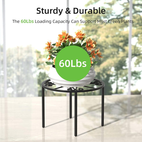 1 PCS Plant Stand, Heavy Duty Metal Stand Decorates Plants, Flower Pot Stand against rusting, Round Plant Rack for Room Indoor and Outdoor Courtya...