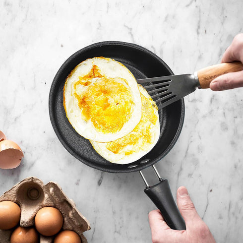 Egg Frying Pan, 4.7-Inch Single Egg Durable Small Pan with Handle, Nonstick Frying Pan With Lid Covered, Heat Resistant Small Egg Skillet Cooking ...