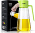 CCKO Glass Olive Oil Dispenser Bottle with Auto Flip Spout 19oz Olive Oil Bottle for Kitchen, No Drip Cooking Oil Dispenser for Soy Sauce, Syrup, ...