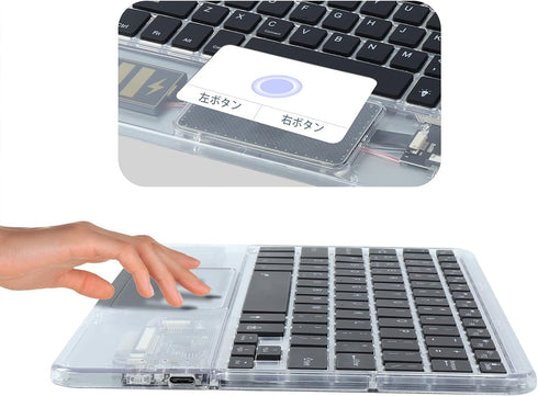 Ultra-Slim Bluetooth Keyboard 7 Colors Backlit Portable Mini Wireless Keyboard Rechargeable for Apple iPad iPhone Samsung Tablet Phone Smartphone ...