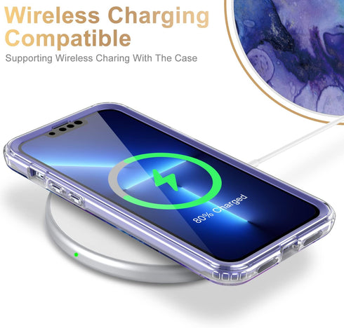 Esdot for iPhone 13 Pro Case with Built-in Screen Protector,Military Grade Rugged Cover with Fashionable Designs for Women Girls,Protective Phone ...