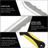 Stainless Steel Garden Knife with 7.8" Blade, Double Side Utility Sod Cutter Lawn Repair Garden Knife with Nylon Sheath (yellow)...