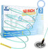 Kelly's Collection 50 Inch Drain Snake Hair Clog Remover, Extra Long Sink Snake Anti-break Metal with Nylon Layer, Shower Snake Hair Drain Cleaner...
