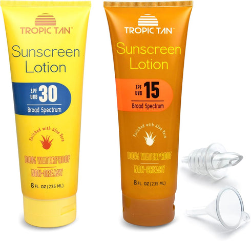 GoPong Sunscreen Flask 2 Pack (16 oz Total) - Hidden Alcohol Travel Flasks - 2 Secret Liquor Containers for Beaches, Cruises, and Sports Events...