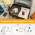 2 Prong to 3 Prong Adapter, Multi Plug Outlet Extender Splitter, 2 Prong Outlet Adapter for USA Wall Plugs for Household Appliances, Travel, Type ...