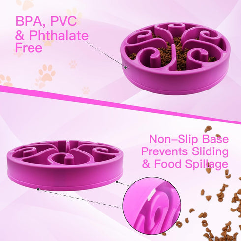 Slow Feeder Dog Bowls Fun Feeder Slo Bowl Puzzle Feeder Dog Bowls Dog Food Bowl Dog Slow Feeder Bowls Slow Feeder Dog Bowls Large Breed, Small Bre...