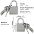 4 Inch Door lock Latch Padlock Hasp Set, 90 Degree Latch Lock with Screws and Padlock Stainless Steel Safety Right Angle Padlock Hasp Locking Latc...