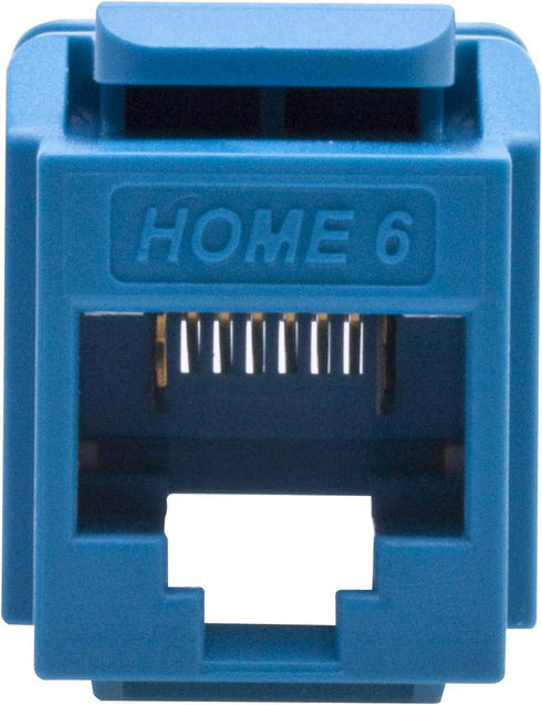 Leviton 61HOM-RL6 Home 6 Snap-In Connector, T568A/B Wiring, Blue......