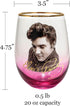 Spoontiques Stemless Wine Glass, 20oz - Lidless Drink Tumbler for Cold Beverages - Elvis...