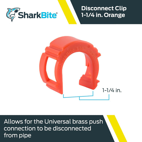 SharkBite 1-1/4 Inch Disconnect Clip for Push to Connect Brass Plumbing Fittings, UXLDC35...